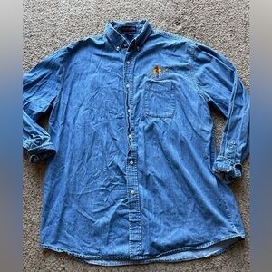 80s/90s Vintage Maui Jim Sunglasses denim shirt size XL